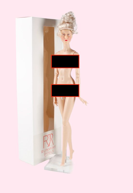 Runway Dolls X Xian Xian Supermodel Custom Nude Queen Elizabeth Fashion Doll