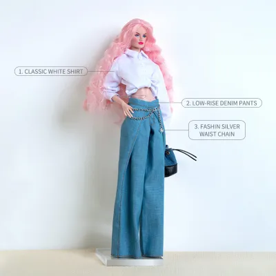 PRE-ORDER: Xian Xian Supermodel "Cowgirl" Fashion Set for 11.5-12.5"(1/6) Fashion Dolls (Y197+P73)