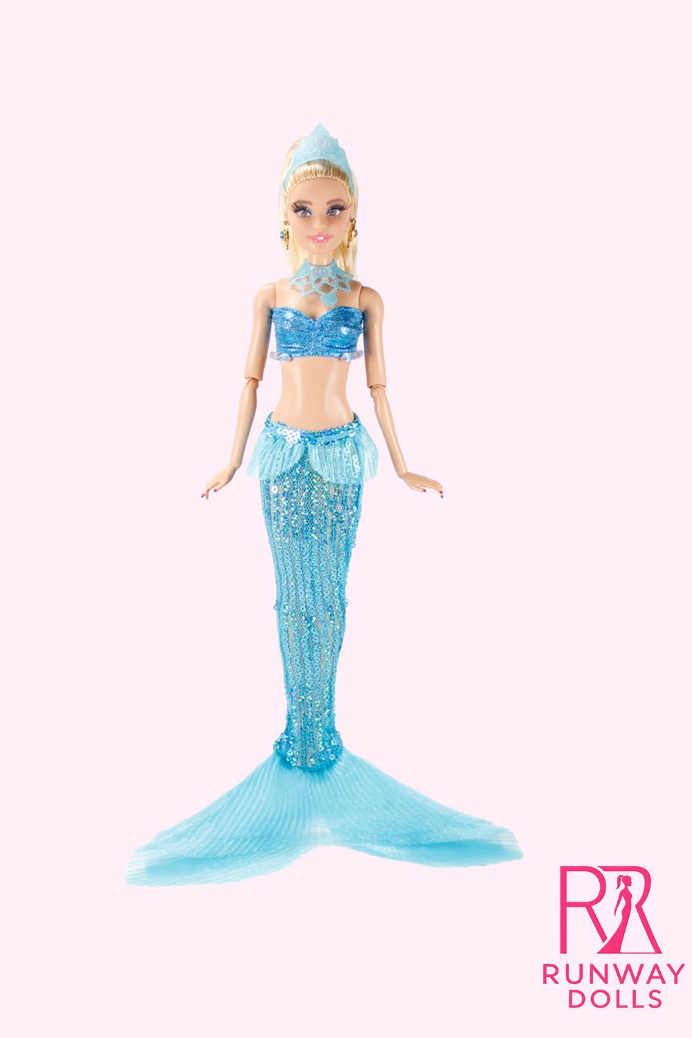 Sequenced Tail Mermaid Fashion for Barbie &amp; 11.5" Fashion Dolls-Blue