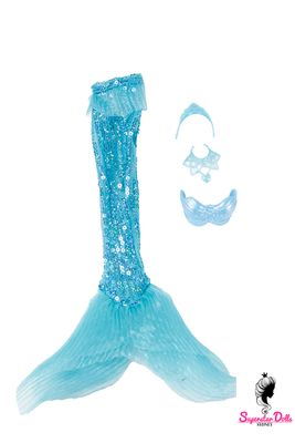 Sequenced Tail Mermaid Fashion for Barbie &amp; 11.5" Fashion Dolls-Blue