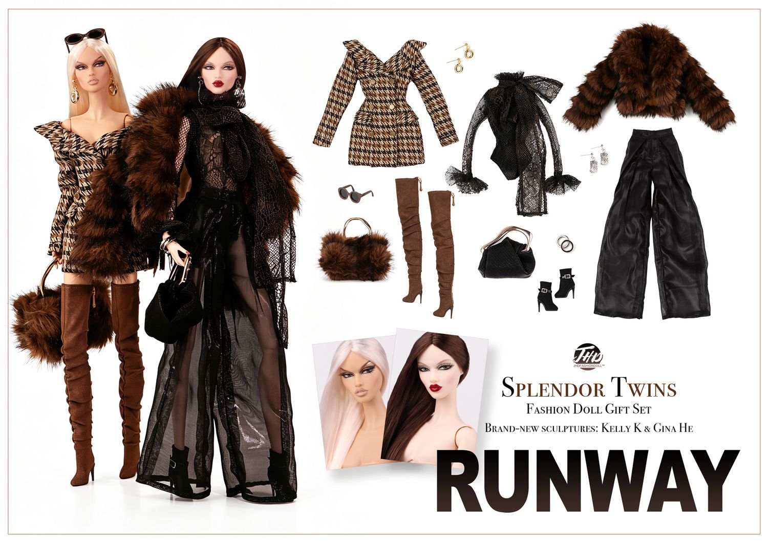 DEPOSIT ONLY 2026 JHDFASHIONDOLL RUNWAY: SPLENDOR TWINS FASHION DOLL GIFT SET