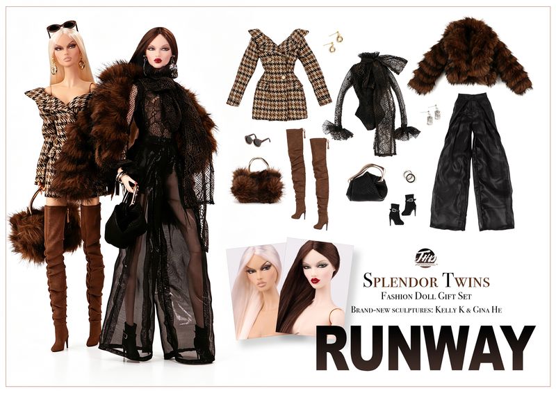 DEPOSIT ONLY 2026 JHDFASHIONDOLL RUNWAY: SPLENDOR TWINS FASHION DOLL GIFT SET