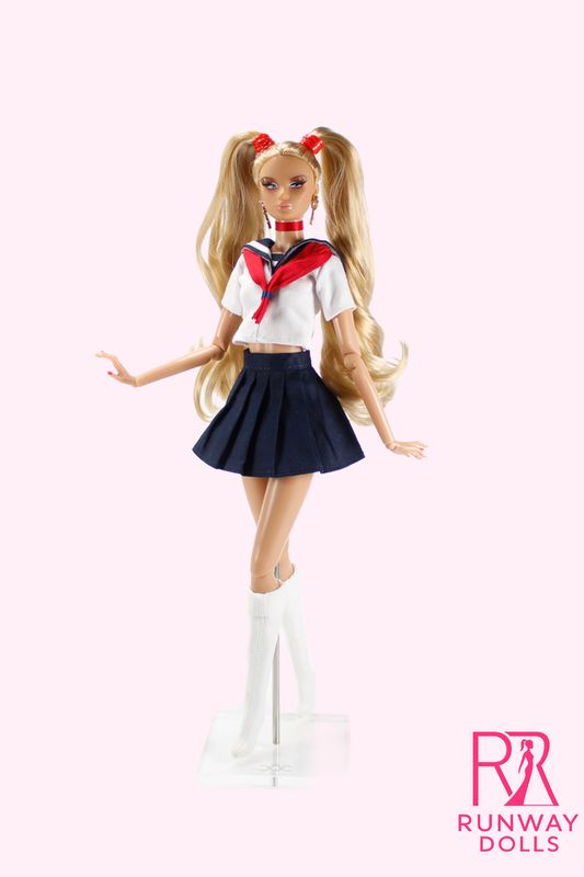 Runway Dolls X Xian Xian Supermodel: Molly as "The Naughty School Girl" Custom Doll
