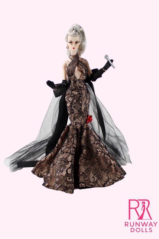 Runway Dolls OOAK "Magnificent in the Spotlight" Miss B.M Roberts Dressed Doll