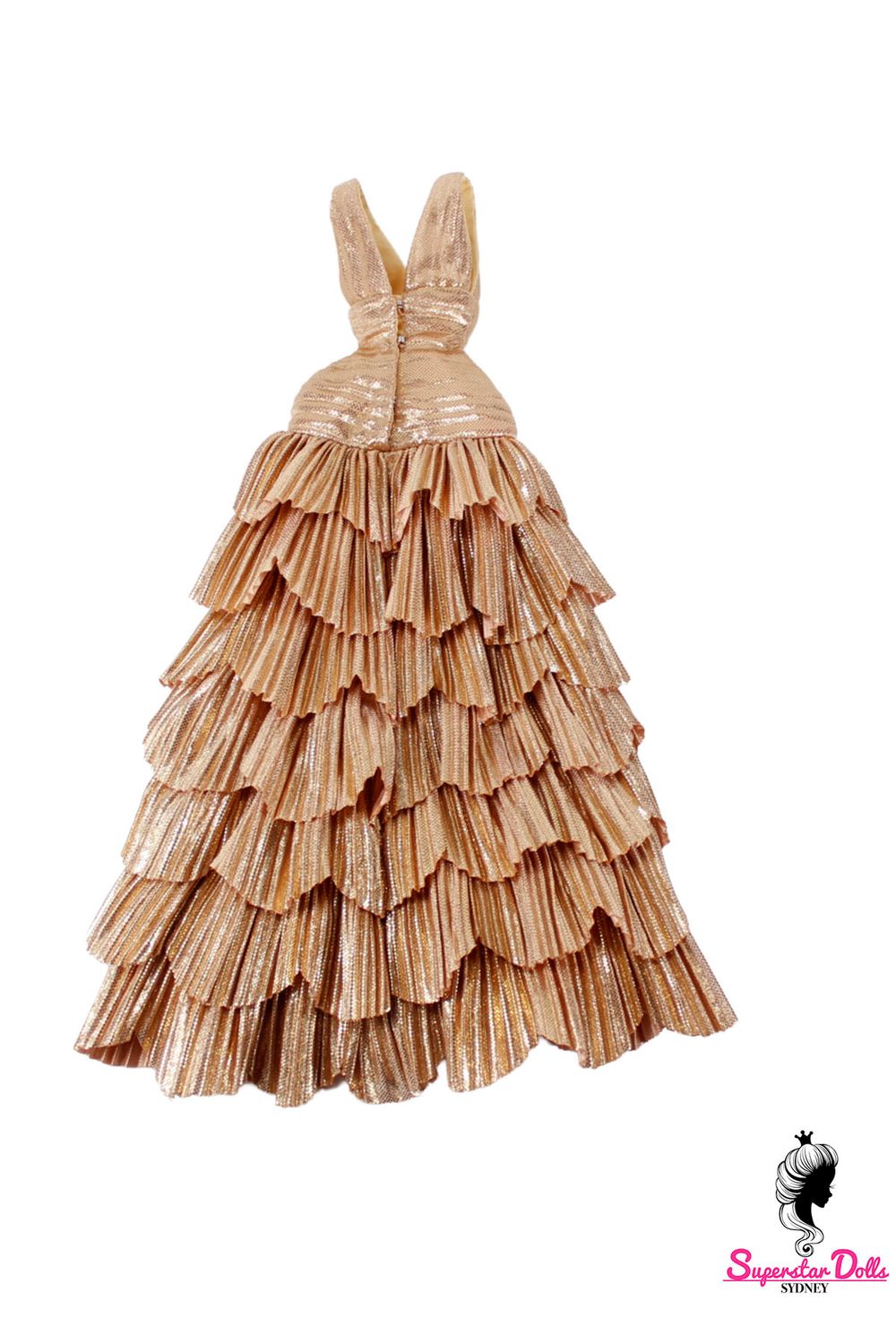 2025 JHDFASHIONDOLL Convention: "Cleopatra" Gold Dress for 1/6 Fashion Dolls