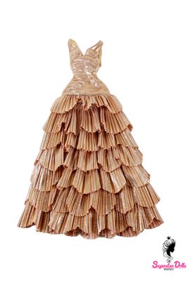 2025 JHDFASHIONDOLL Convention: "Cleopatra" Gold Dress for 1/6 Fashion Dolls
