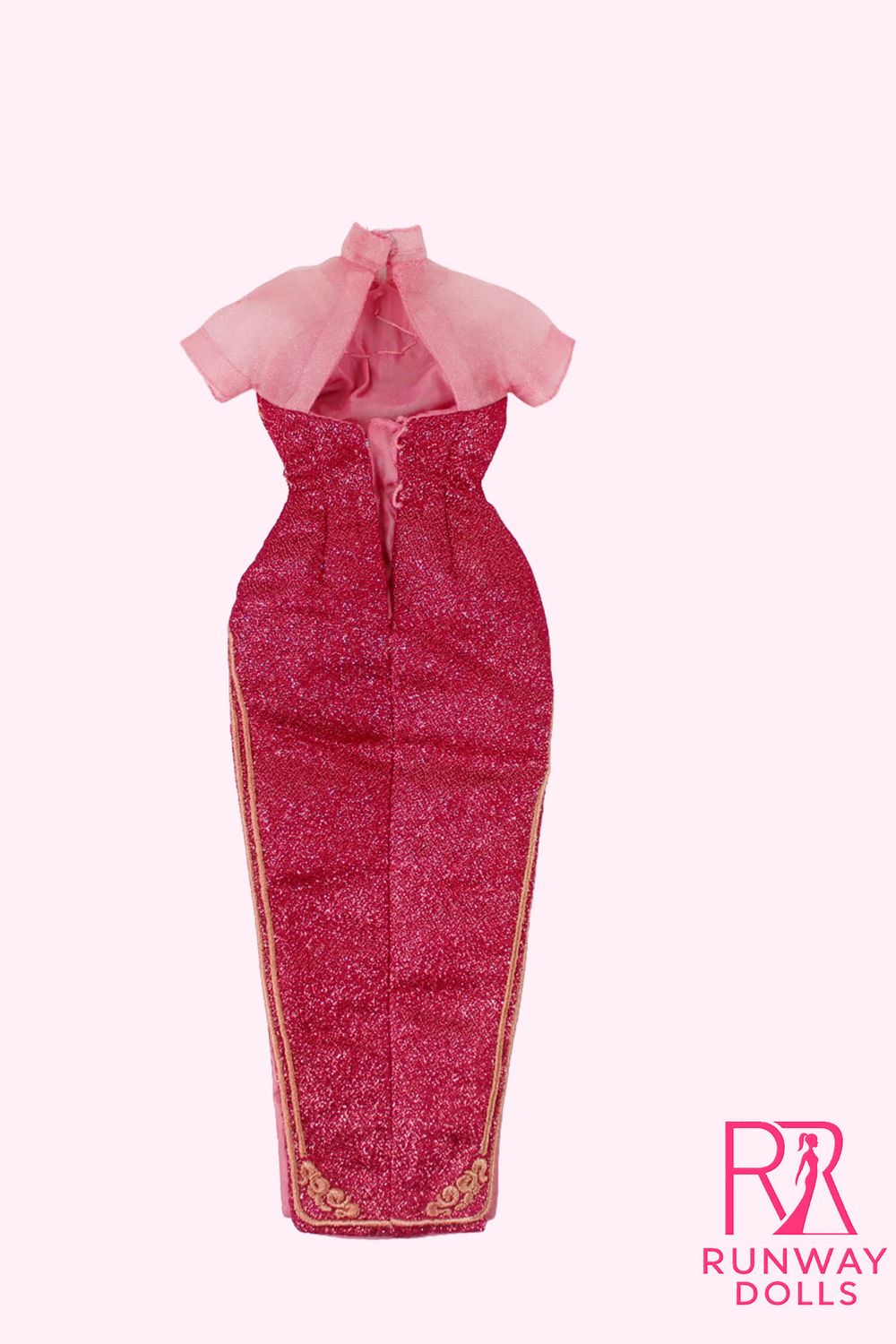 2023 JHD FASHION DOLL Convention: Customised "Gold Qipao" 1/6 Doll Dress