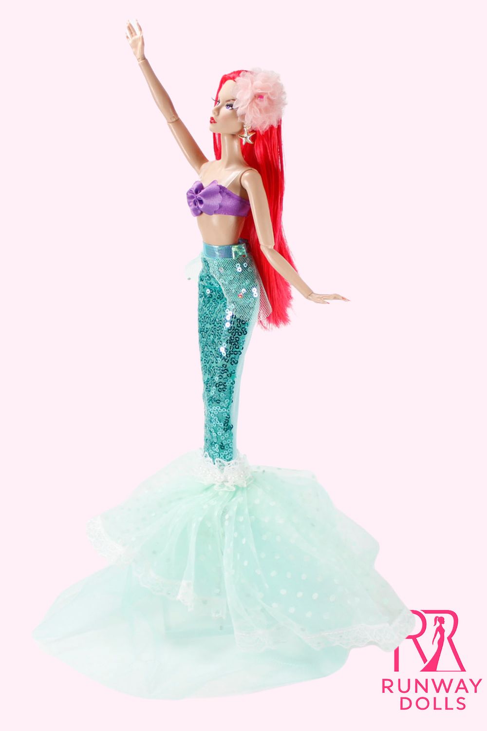 Runway Dolls OOAK Penelope (Poppy Clone) as"The Little Mermaid" Doll