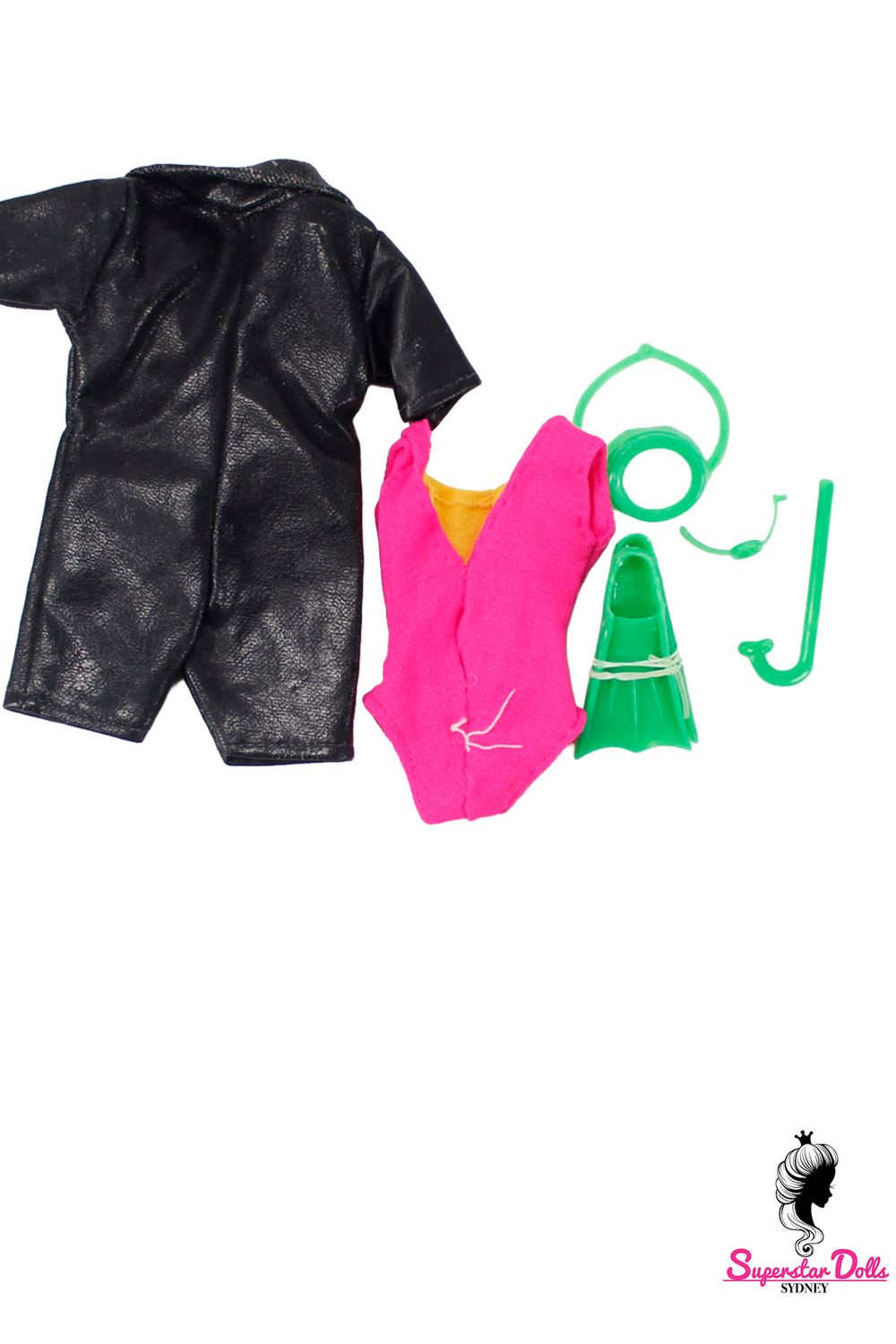 Vintage Hong Kong Clone Barbie Doll Scuba Fashion Set