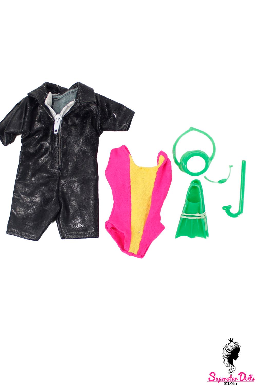 Vintage Hong Kong Clone Barbie Doll Scuba Fashion Set
