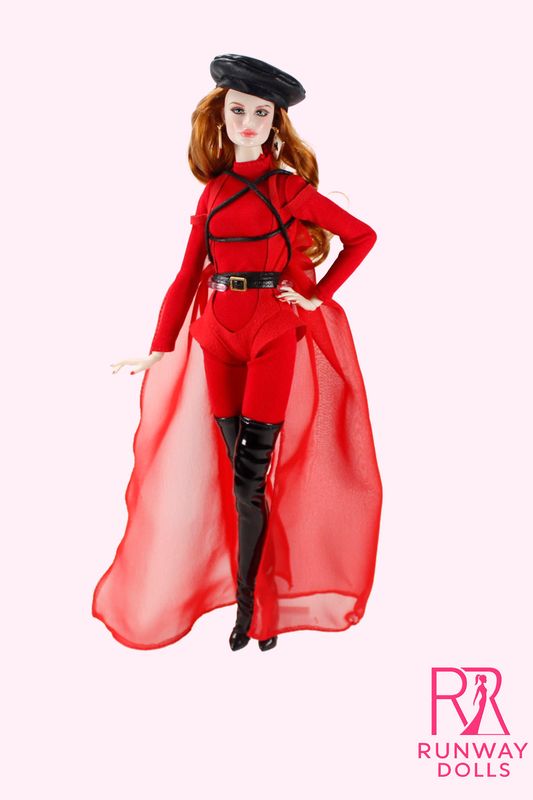 Runway Dolls X Xian Xian Supermodel: OOAK "Master of the House" Dressed Tina Doll