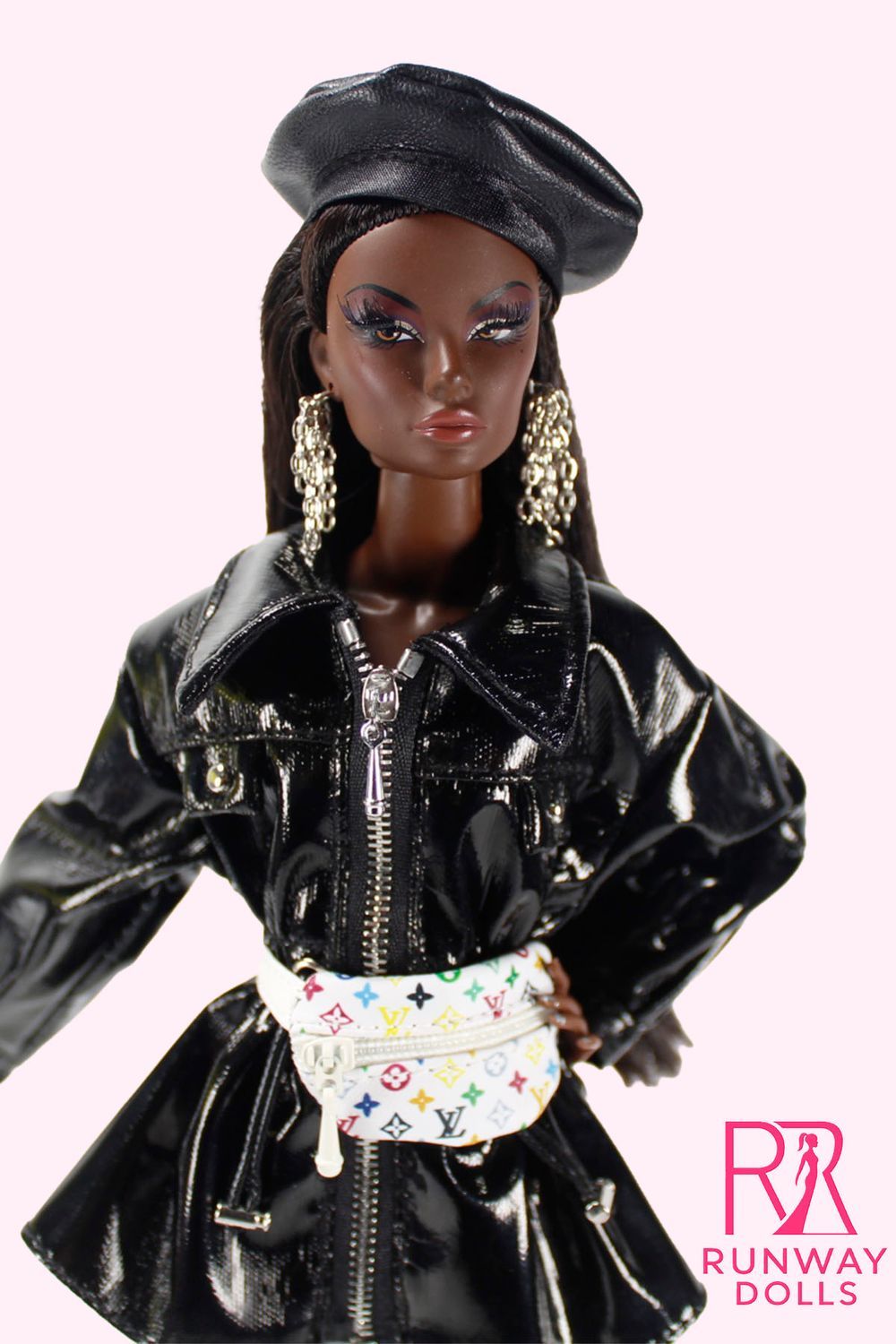 Runway Dolls: Handmade Metal Silver Chain Earrings for Barbie &amp; 1/6 sized Fashion Dolls