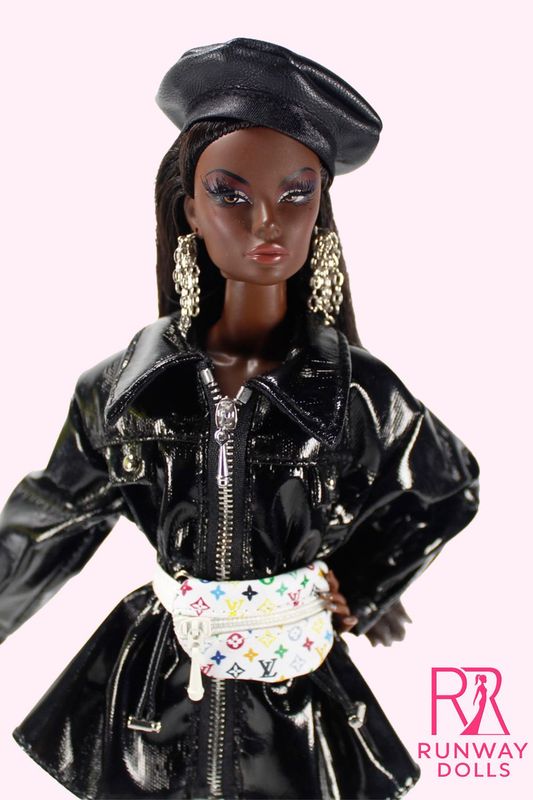 Runway Dolls: Handmade Metal Silver Chain Earrings for Barbie &amp; 1/6 sized Fashion Dolls