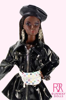 Runway Dolls: Handmade Metal Silver Chain Earrings for Barbie &amp; 1/6 sized Fashion Dolls