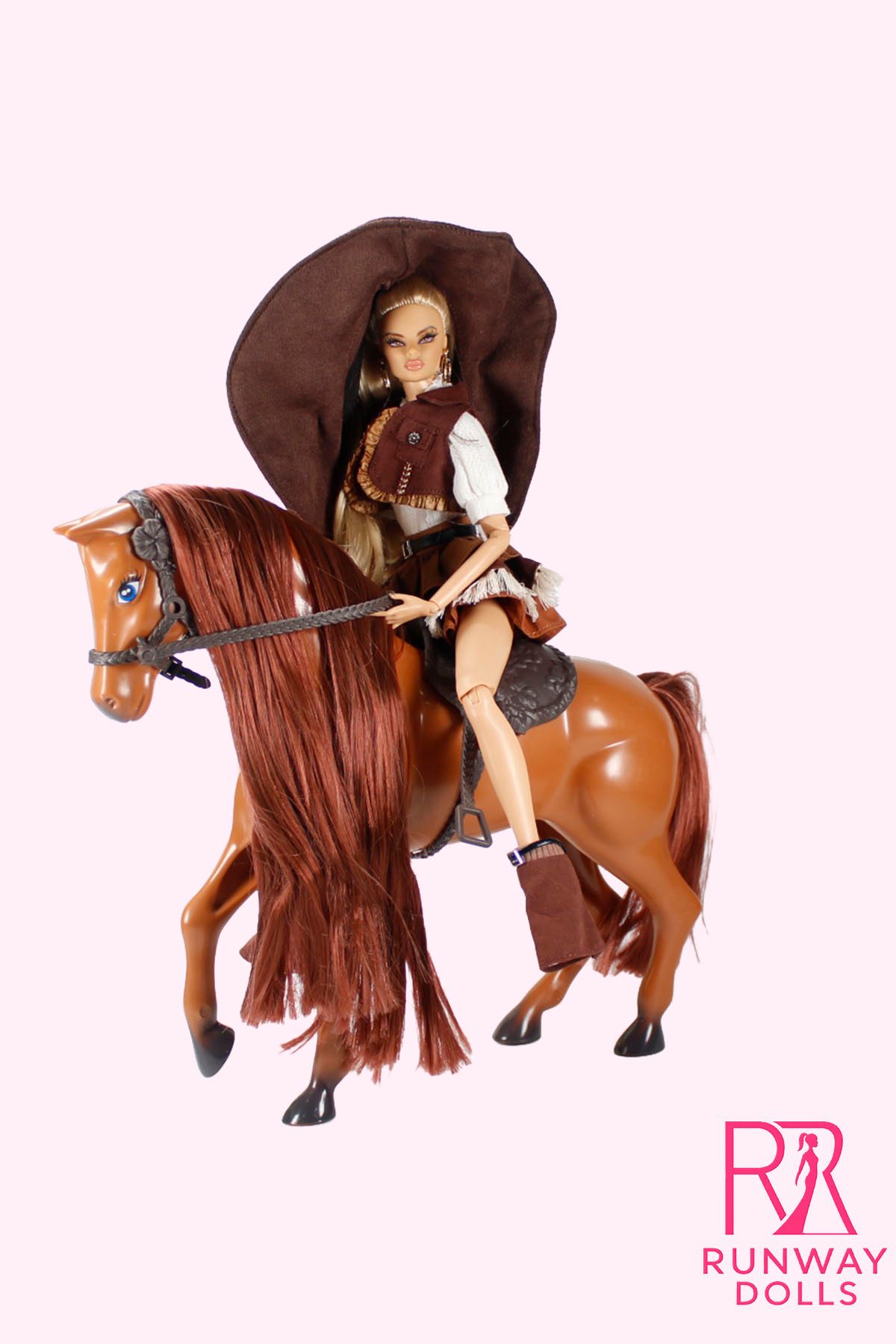 Runway Dolls X Xian Xian Supermodel: "Miss Cowboy Gala" Custom Doll + Horse img