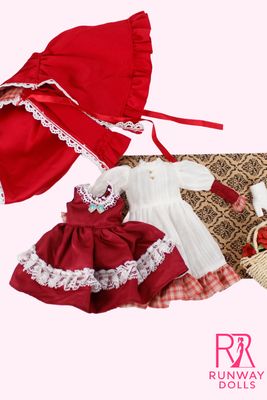 Runway Dolls: "Little Red Riding Hood" Fashion Set For 1/6 Fashion Dolls