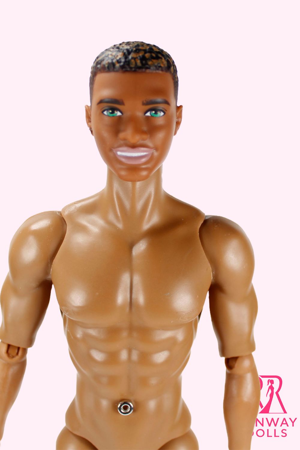 Runway Dolls: 13.5" Nude OOAK "Ken" Muscle Man Barbie Doll