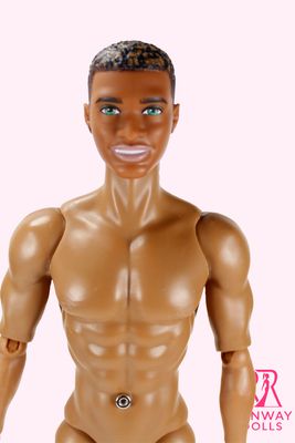 Runway Dolls: 13.5" Nude OOAK "Ken" Muscle Man Barbie Doll