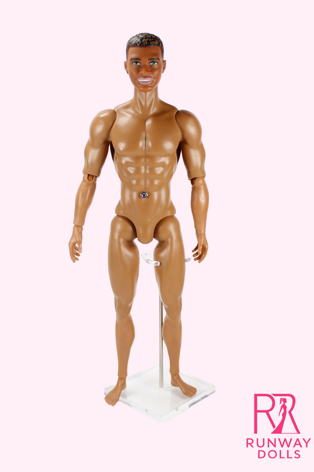 Runway Dolls: 13.5" Nude OOAK "Ken" Muscle Man Barbie Doll