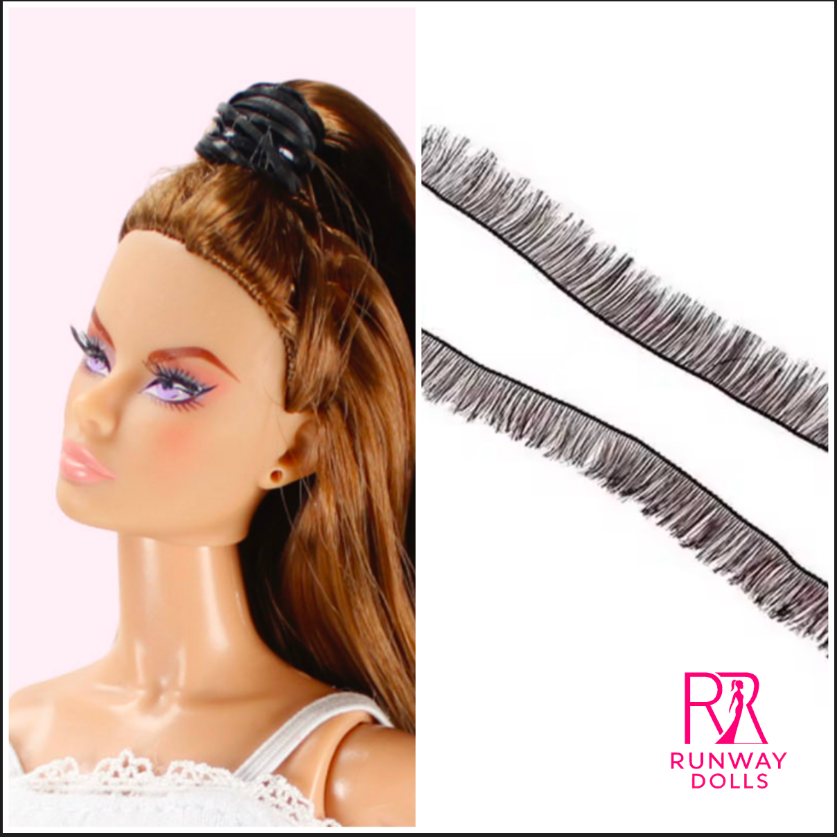 10 x Custom 0.3mm/20cm Black Eyelash Set for 1/6 Fashion Dolls up to 12.5" img