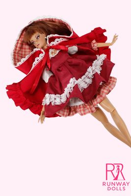 Runway Dolls: Miss Roberts as "Little red Riding Hood" OOAK Doll