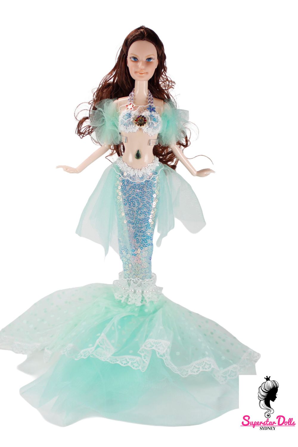11.5" "Fantasy Mermaid" (Superstar Barbie Style) Clone Fashion Doll