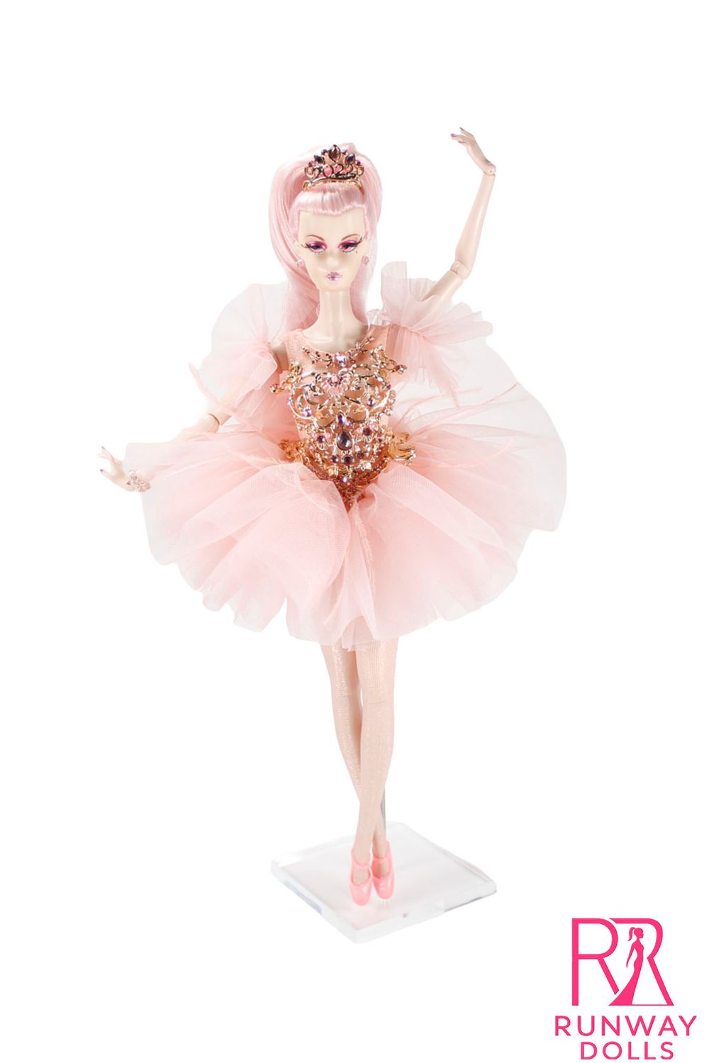 Runway Dolls "The Pink Swan 2.0" Miss Roberts (Vintage Style) Custom Fashion Doll