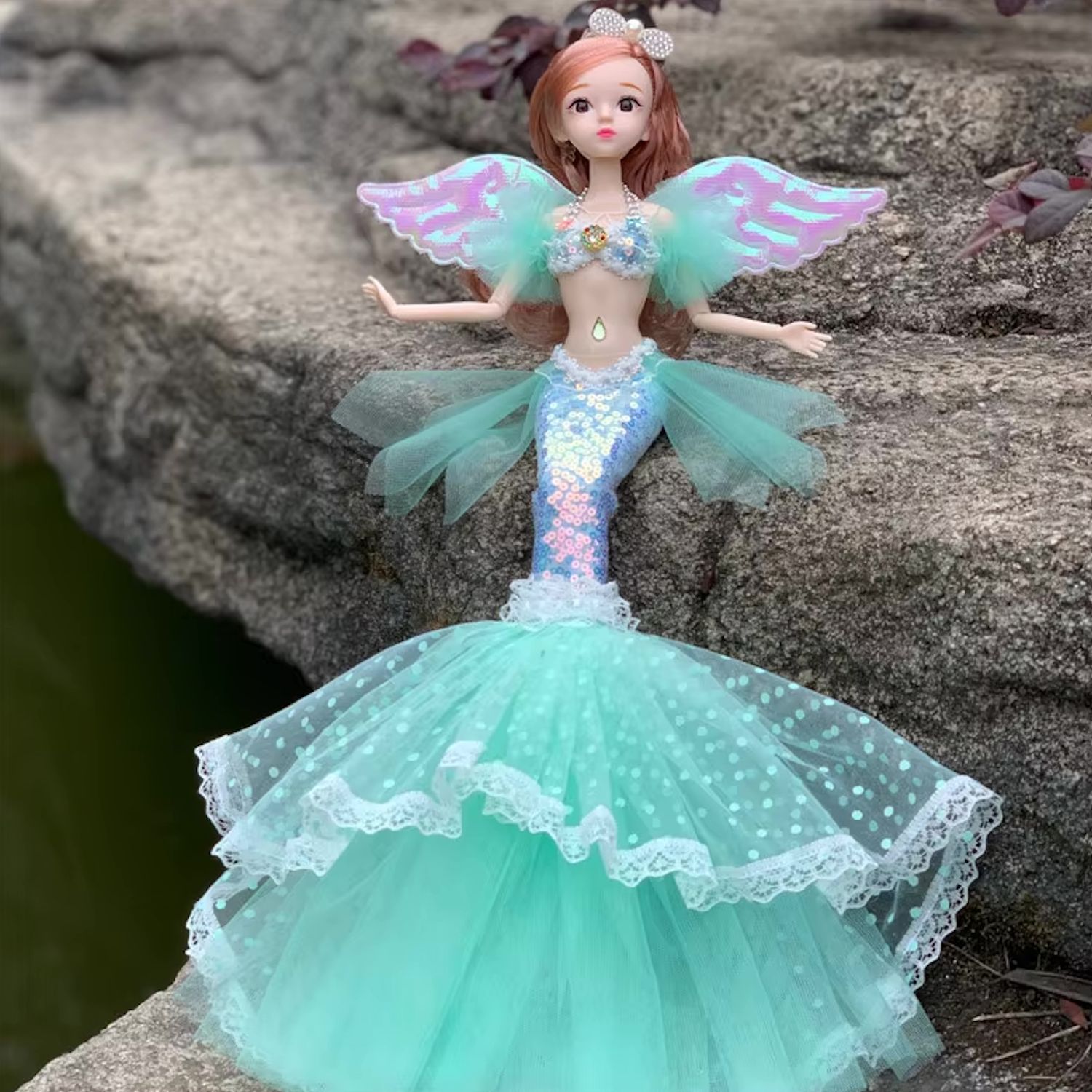 11.5" "Fantasy Mermaid" (BJD Style) Articulated Fashion Doll