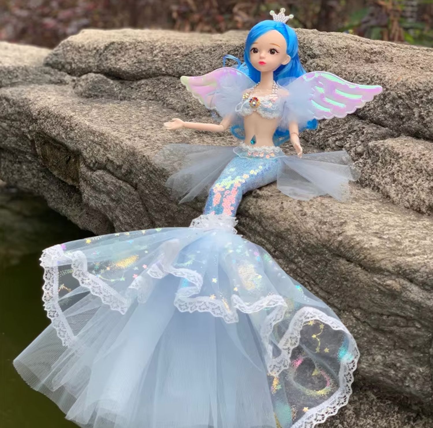 11.5" "Fantasy Mermaid" (BJD Style) Articulated Fashion Doll