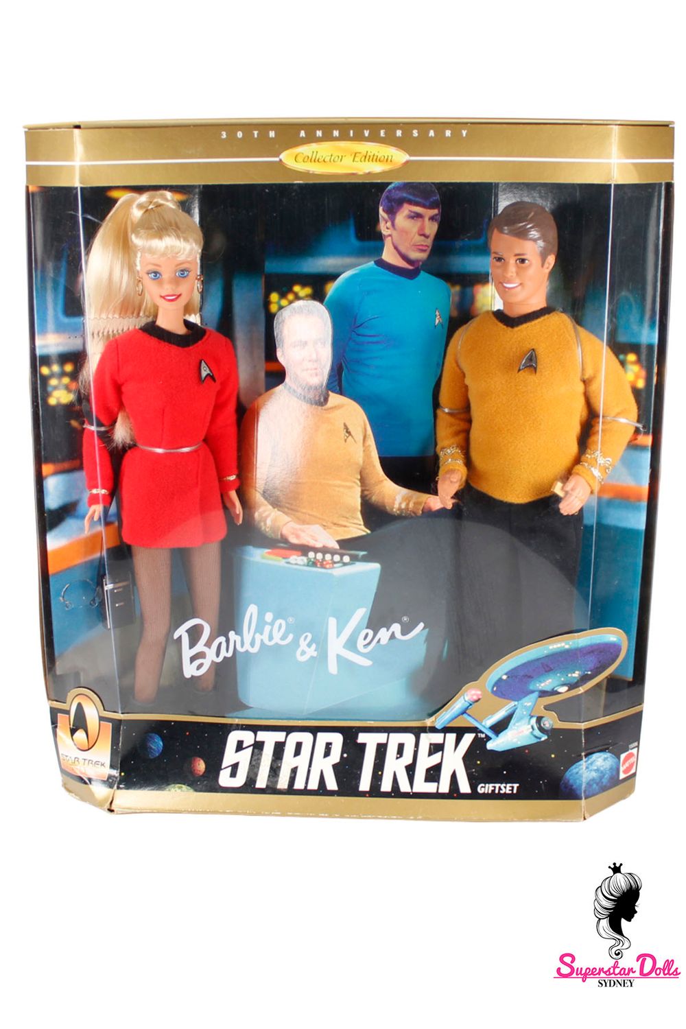 1996 30th Anniversary Collector Edition: "Star Trek" Barbie &amp; Kens Dolls Gift Set