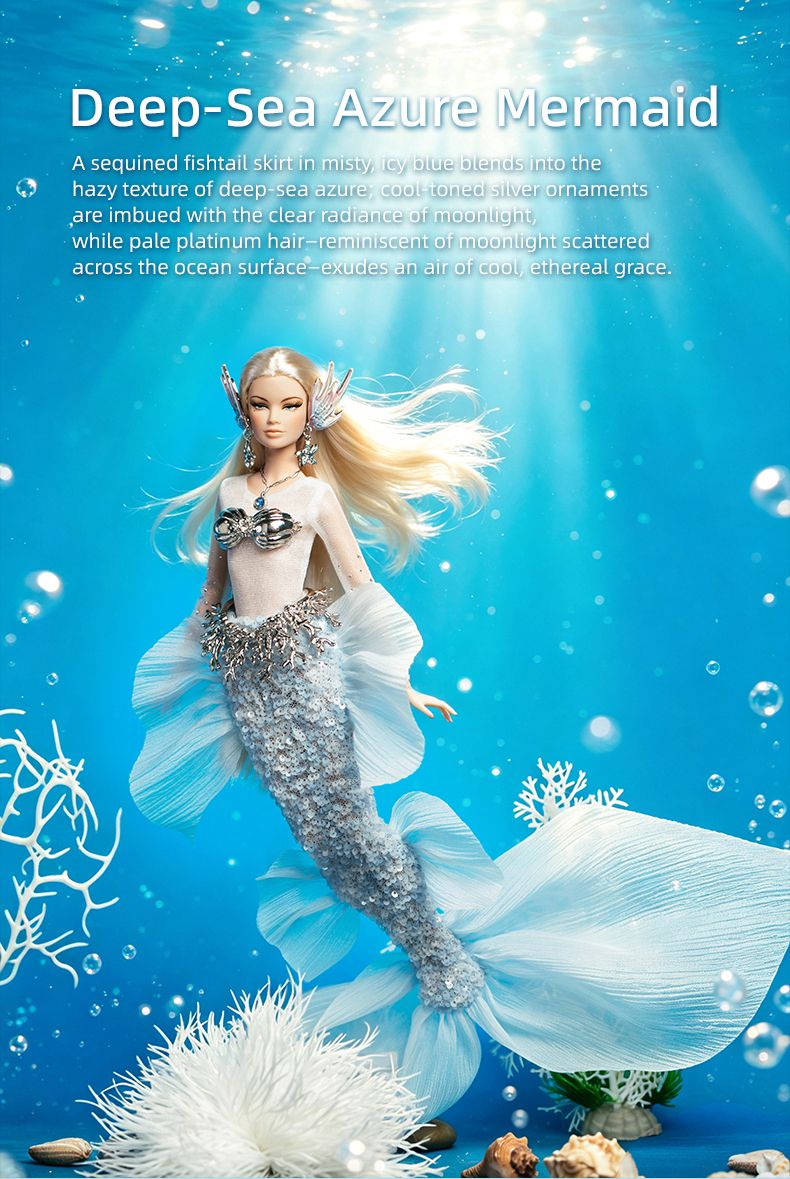 PRE-ORDER XianXian Supermodel "The Mermaid Collection" Kendell Doll-Blue