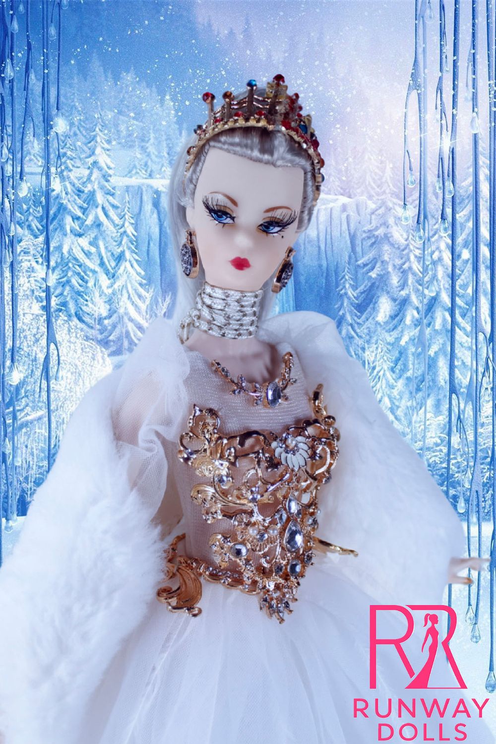 2026 Runway Dolls: "The Snow Queen" Miss B.M Roberts 12.5" Custom Fashion Doll