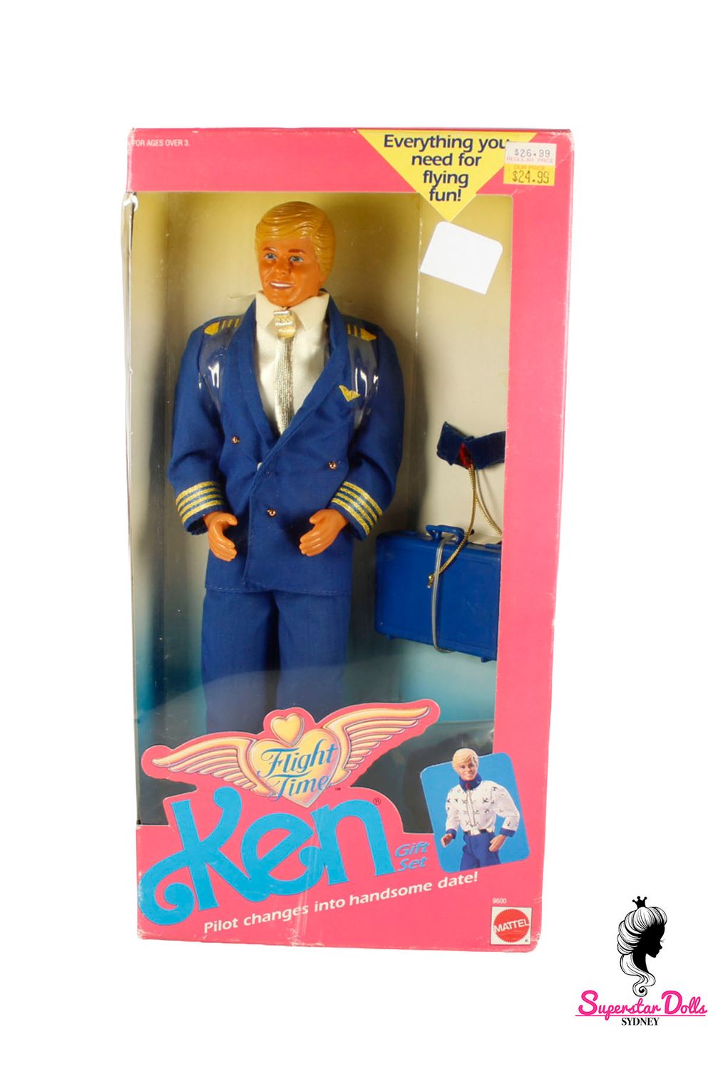 1989 "Flight Time" Ken Barbie Doll
