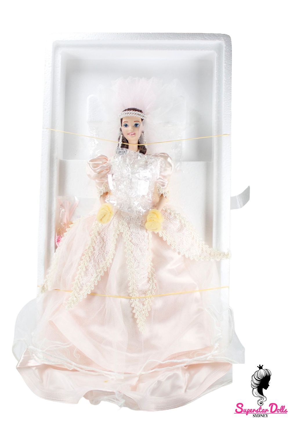 1996 Limited Edition: "Blushing Orchid Bride" Porcelain Barbie Doll
