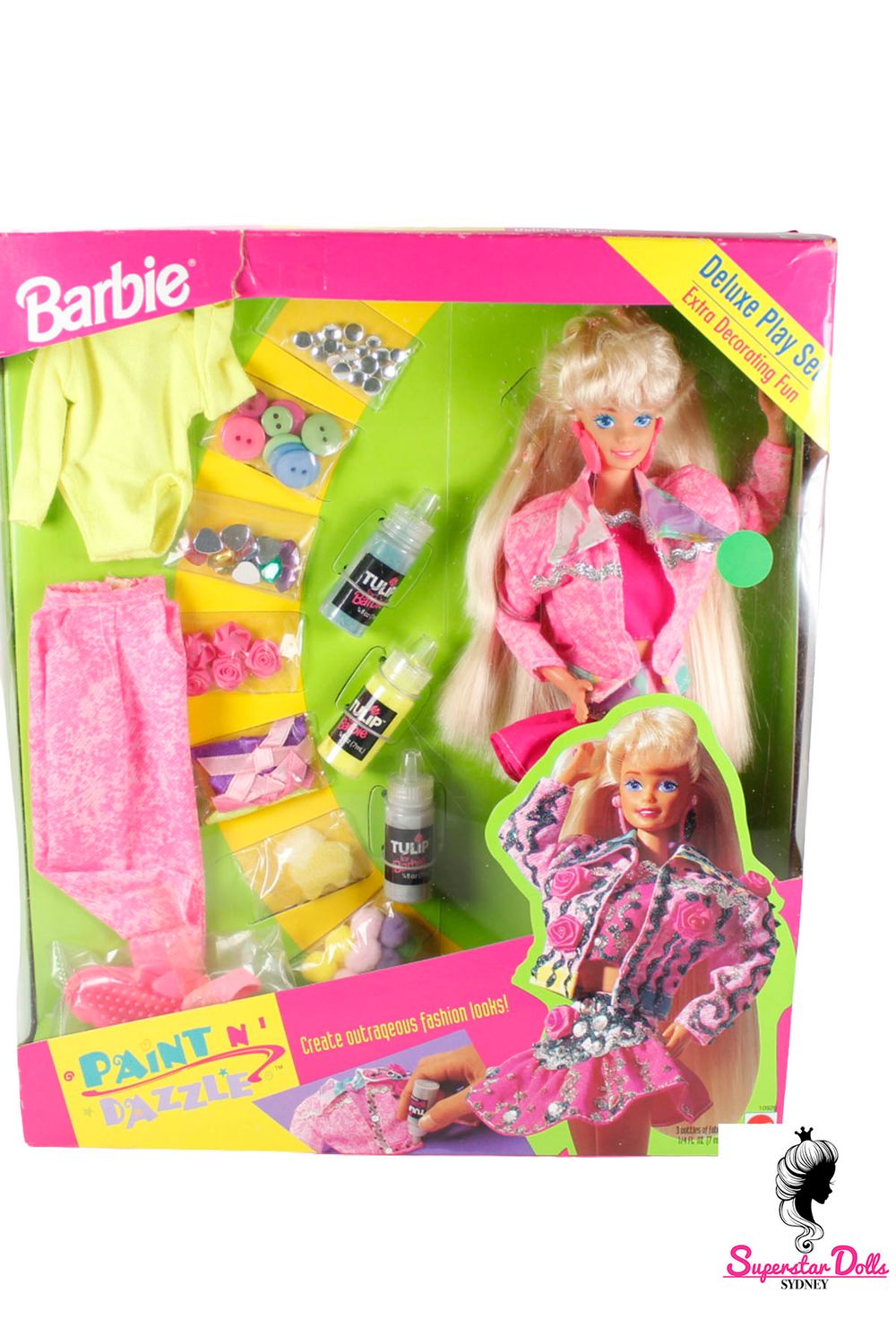 1993 "Paint N' Dazzle" Barbie Doll Deluxe Play Set