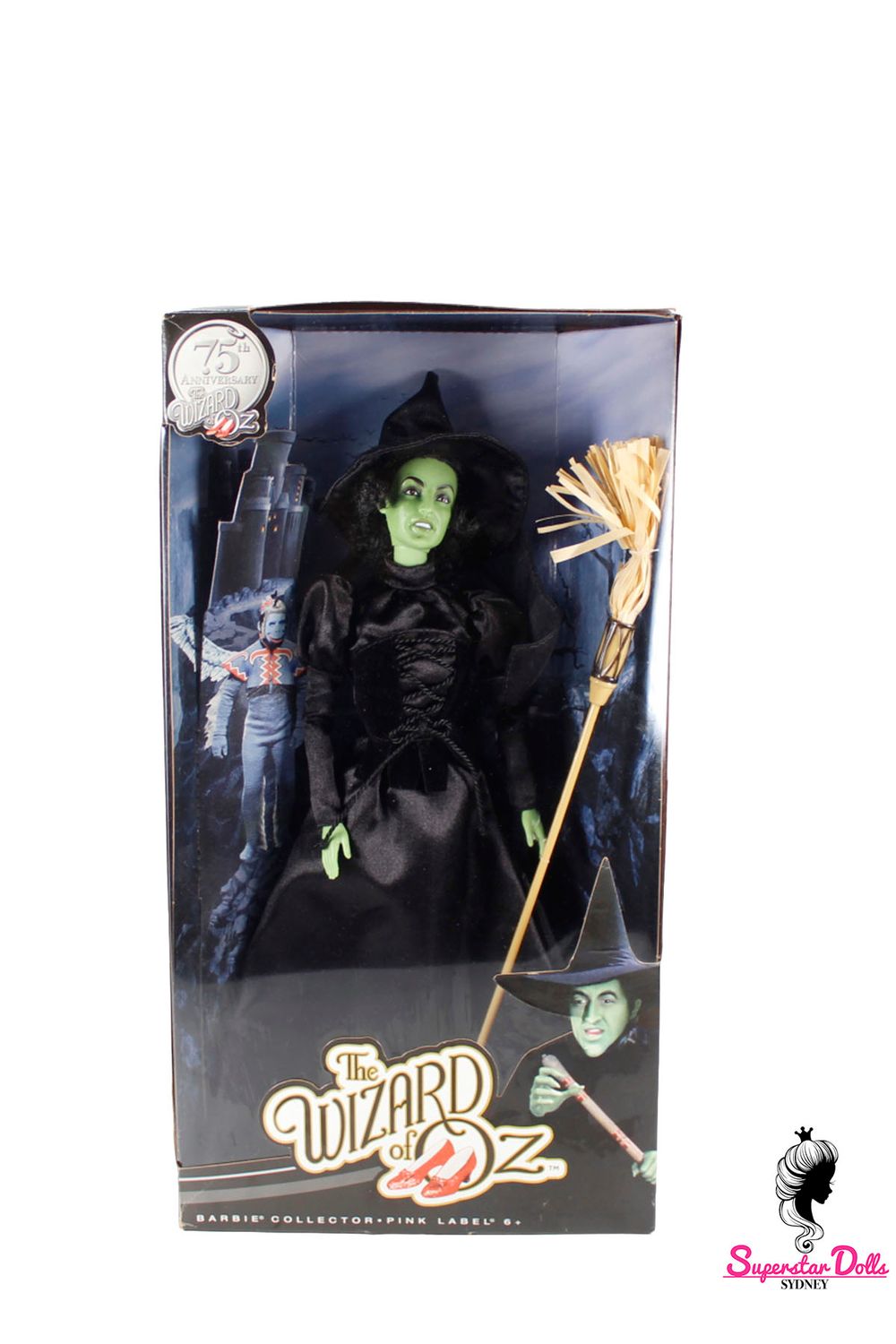 2012 Barbie Collector-Pink Label: "The Wizard of Oz-Wicked Witch of The West" Barbie Doll-75th Anniversary Edition
