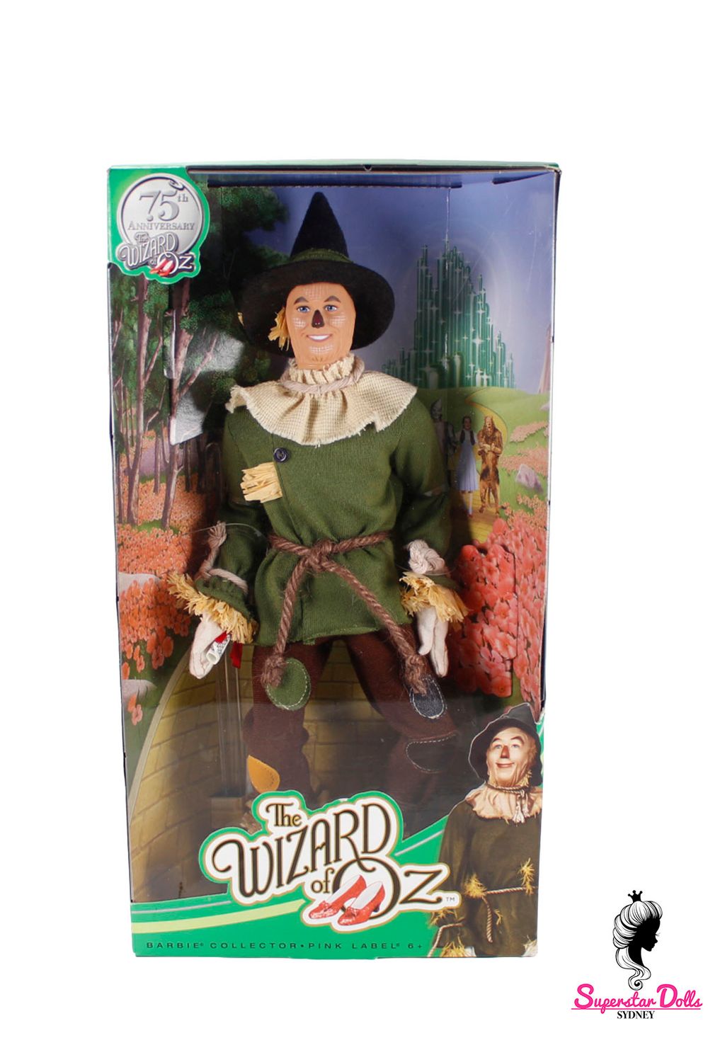 2012 Barbie Collector-Pink Label: "The Wizard of Oz-Scarecrow" Barbie Doll-75th Anniversary Edition