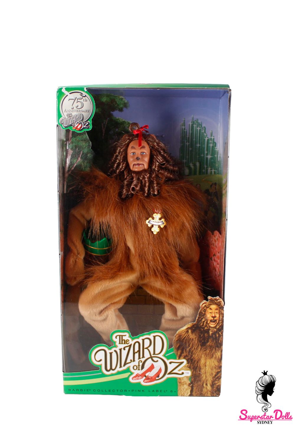 2012 Barbie Collector-Pink Label: "The Wizard of Oz-Cowardly Lion" Barbie Doll-75th Anniversary Edition