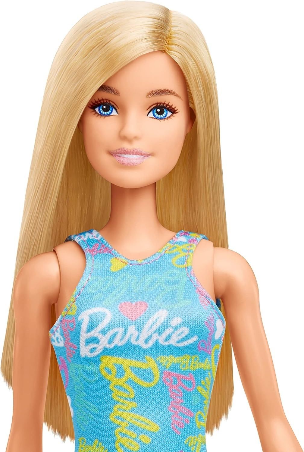 2021 Barbie Doll–Blue Signature Logo Print Dress /GBK92-HGM59
