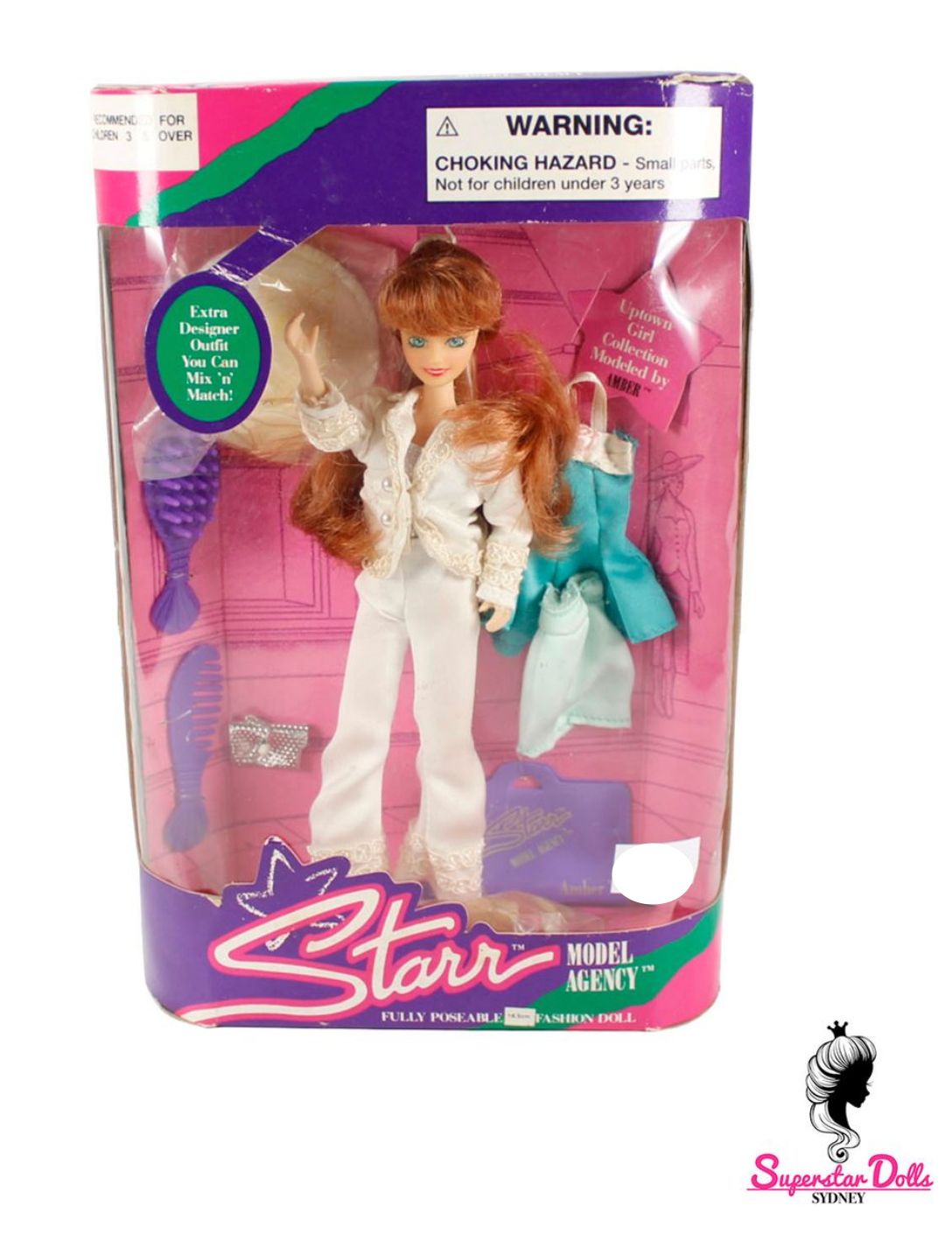 Vintage 80's/90's Era Starr Model Agency: "Uptown Girl" Amber 16.5cm Fashion Doll by JPI