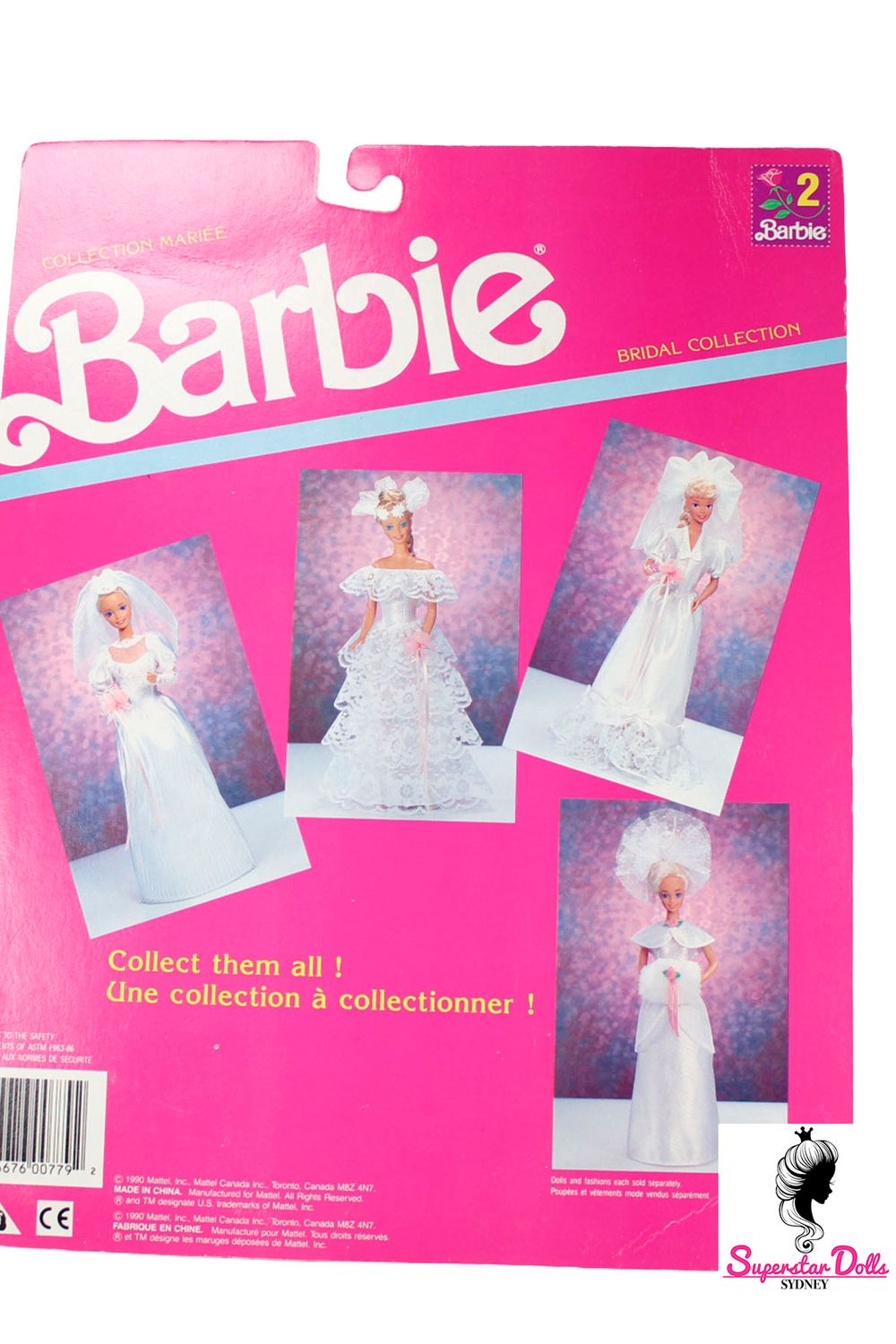1990 "Bridal Collection" Barbie Doll Fashion Set #779
