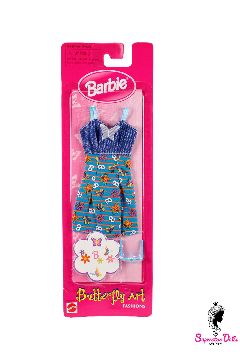 1998 "Butterfly Art" Barbie Doll Fashion Set #68645-91