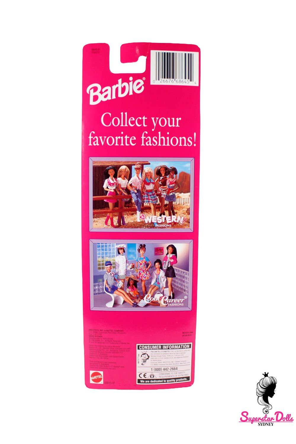 1998 "Butterfly Art" Barbie Doll Fashion Set #68645-91