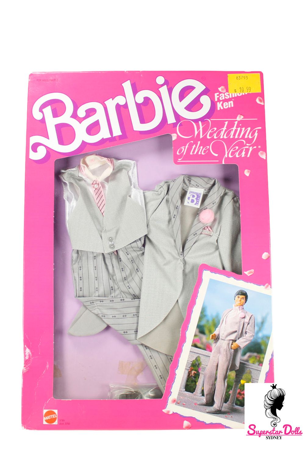 1989 "Wedding of the Year" Ken Barbie Doll Fashion Set #3789