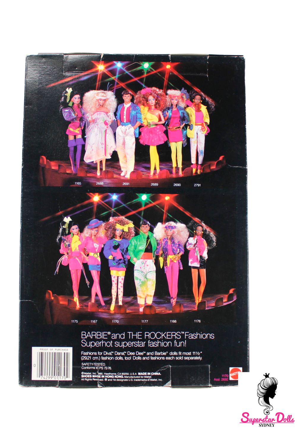 1985 "Barbie and the Rockers" Barbie Doll Fashion Set #1170
