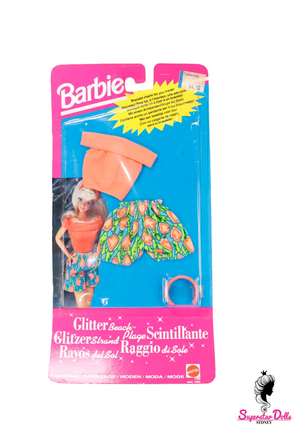 1992 "Glitter Beach" Barbie Doll Fashion Set #7780/7985