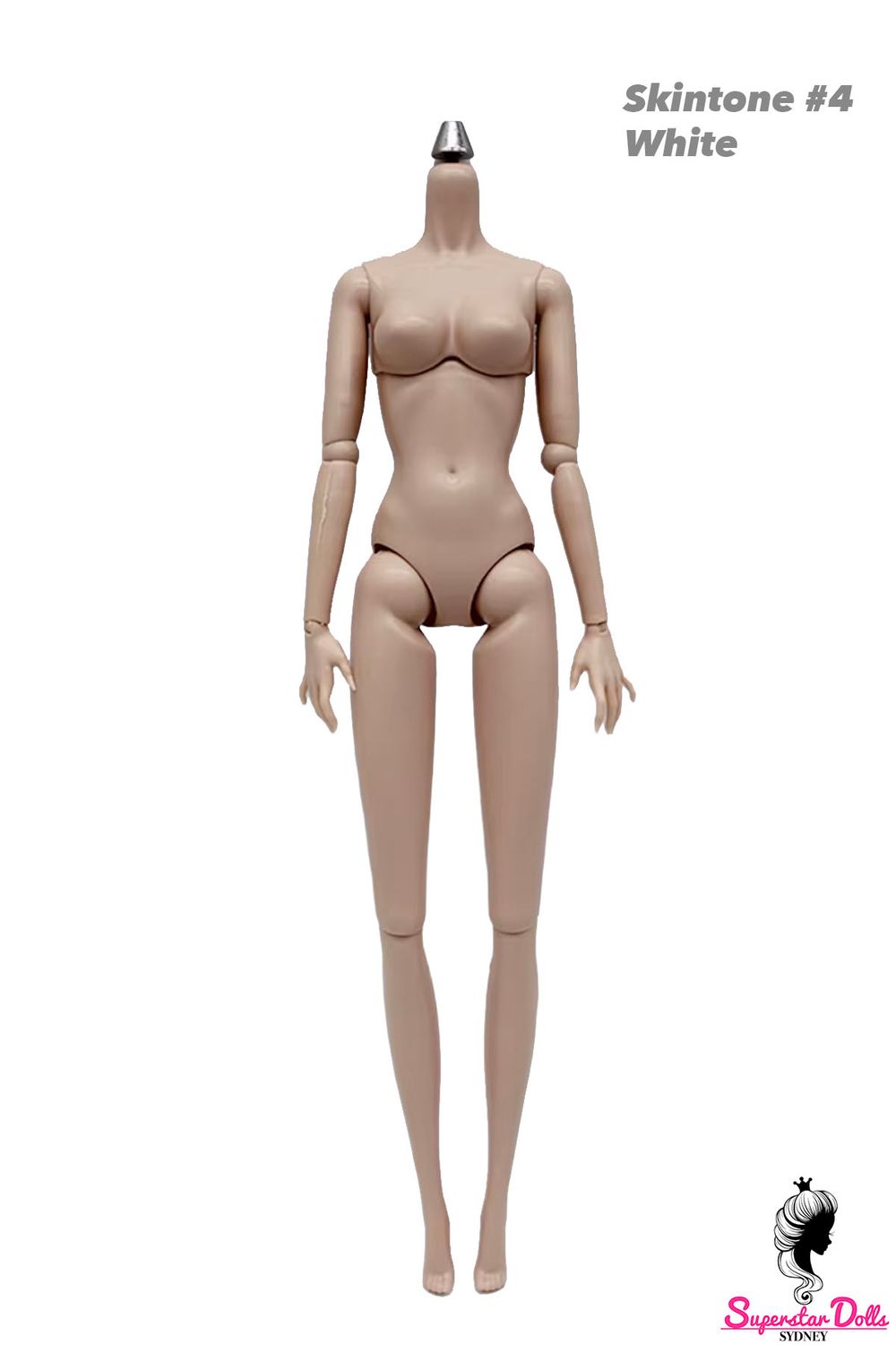29.5cm 1/6 3rd-Gen LULY Supermodel Replacment Doll Body with Removable Joints- #4 White