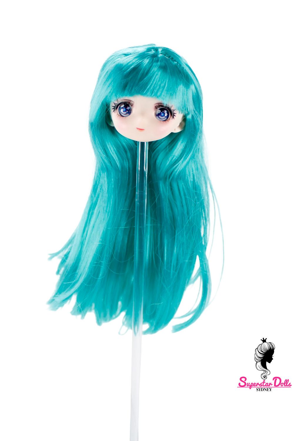 1/6 "Anime Style" Fashion Doll Head, Skin tone #1 (Ultra White)