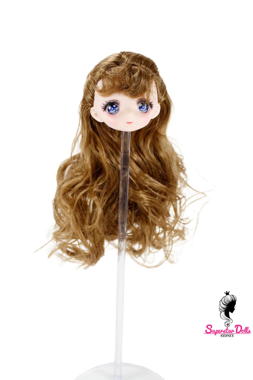 1/6 "Anime Style" Fashion Doll Head, Skin tone #1 (Ultra White)