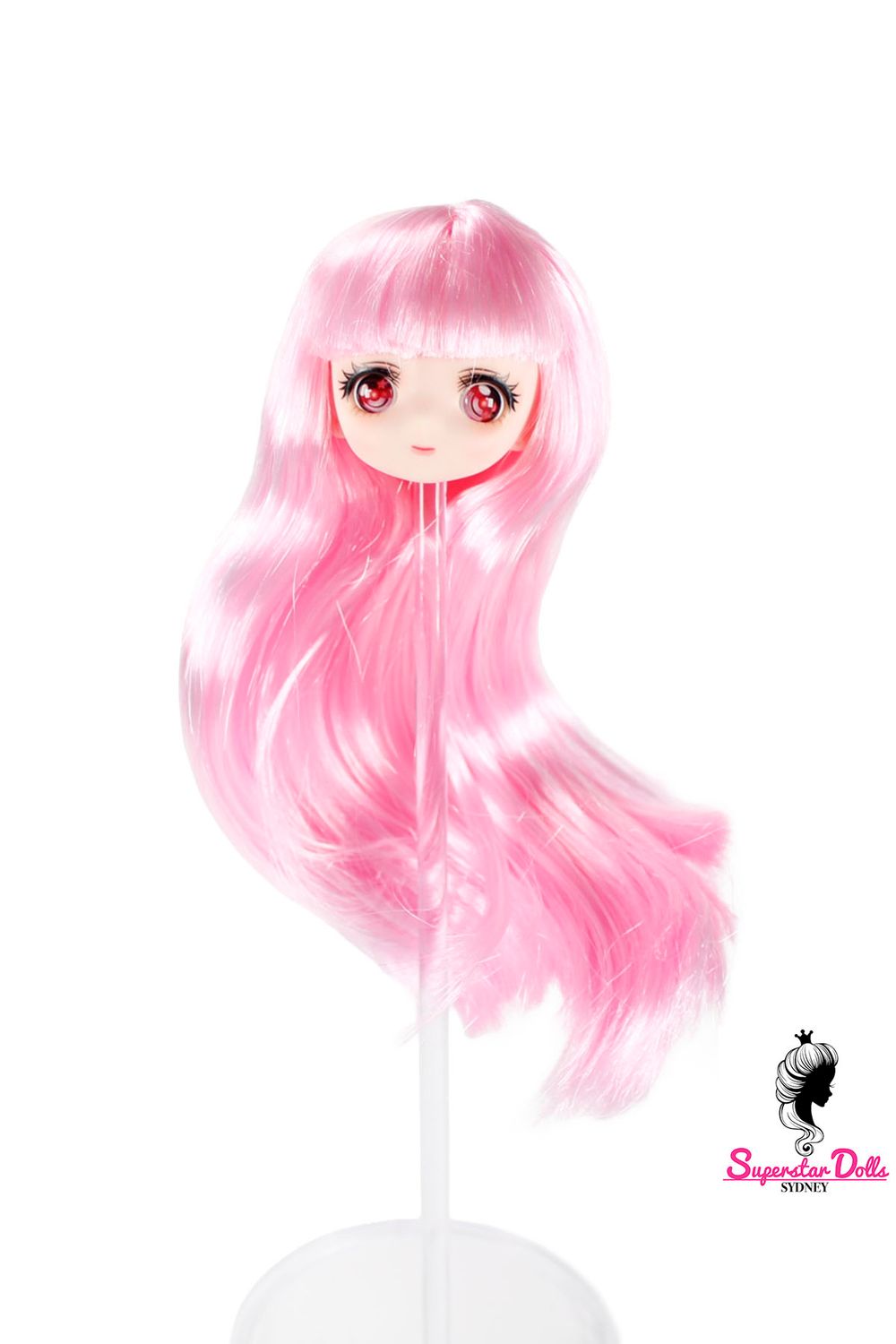1/6 "Anime Style" Fashion Doll Head, Skin tone #1 (Ultra White)